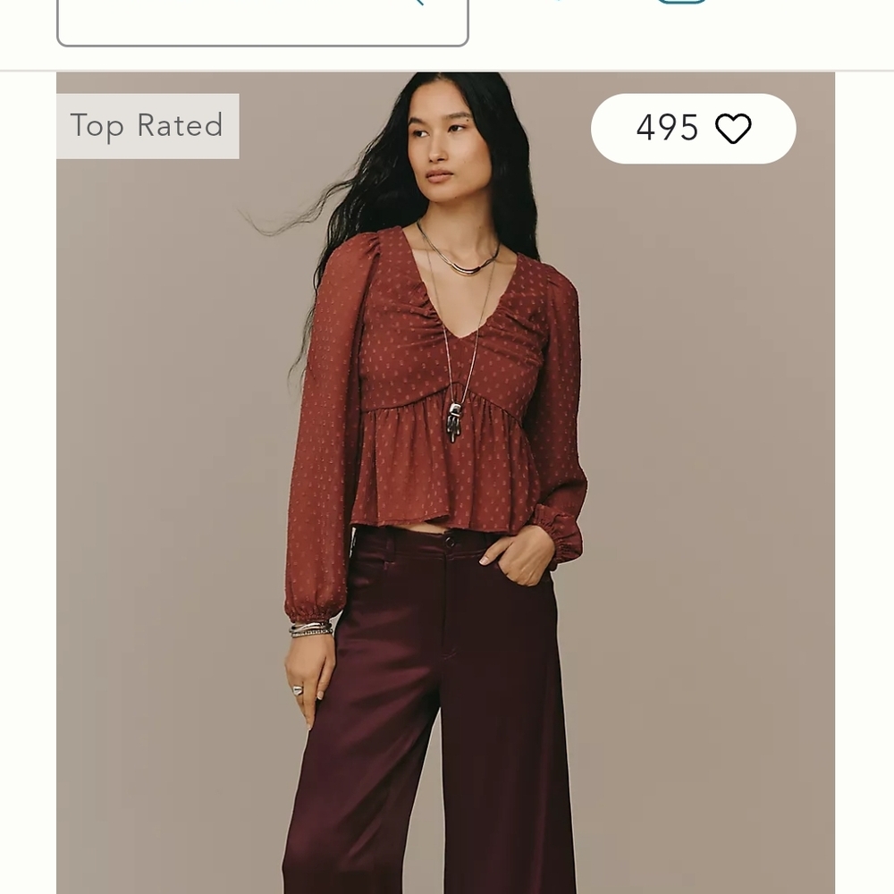 The Adi Silky Mid-Rise Flare Pants by Pilcro